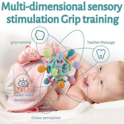 Baby Sensory Fidget Toy, Early Education Toy, Colorful Baby Teething Toy